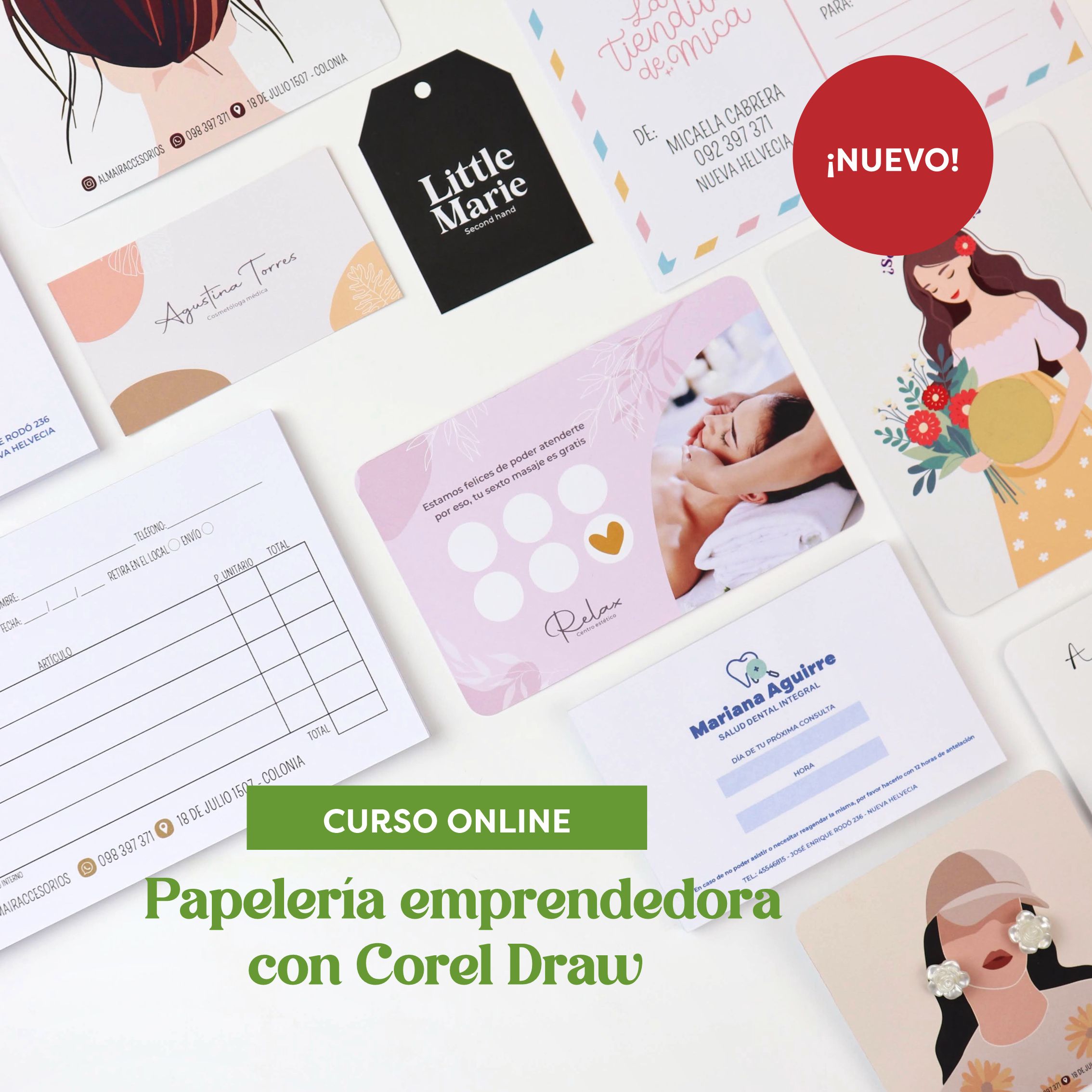 Papelería emprendedora con Corel Draw