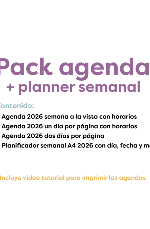 Pack agendas 2026 + planner A4