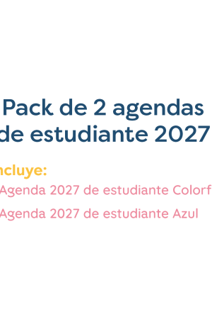 Pack Agenda 2027 de estudiante de secundaria versión Colorful + versión Azul