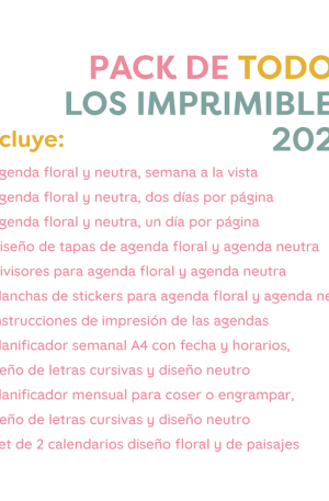 Pack completo de todos los imprimibles 2027